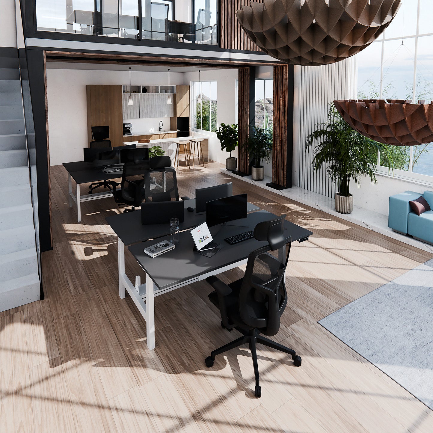 Bureau TELDRA Pro Team | 1600-1800 mm, réglable en hauteur électriquement, anthracite