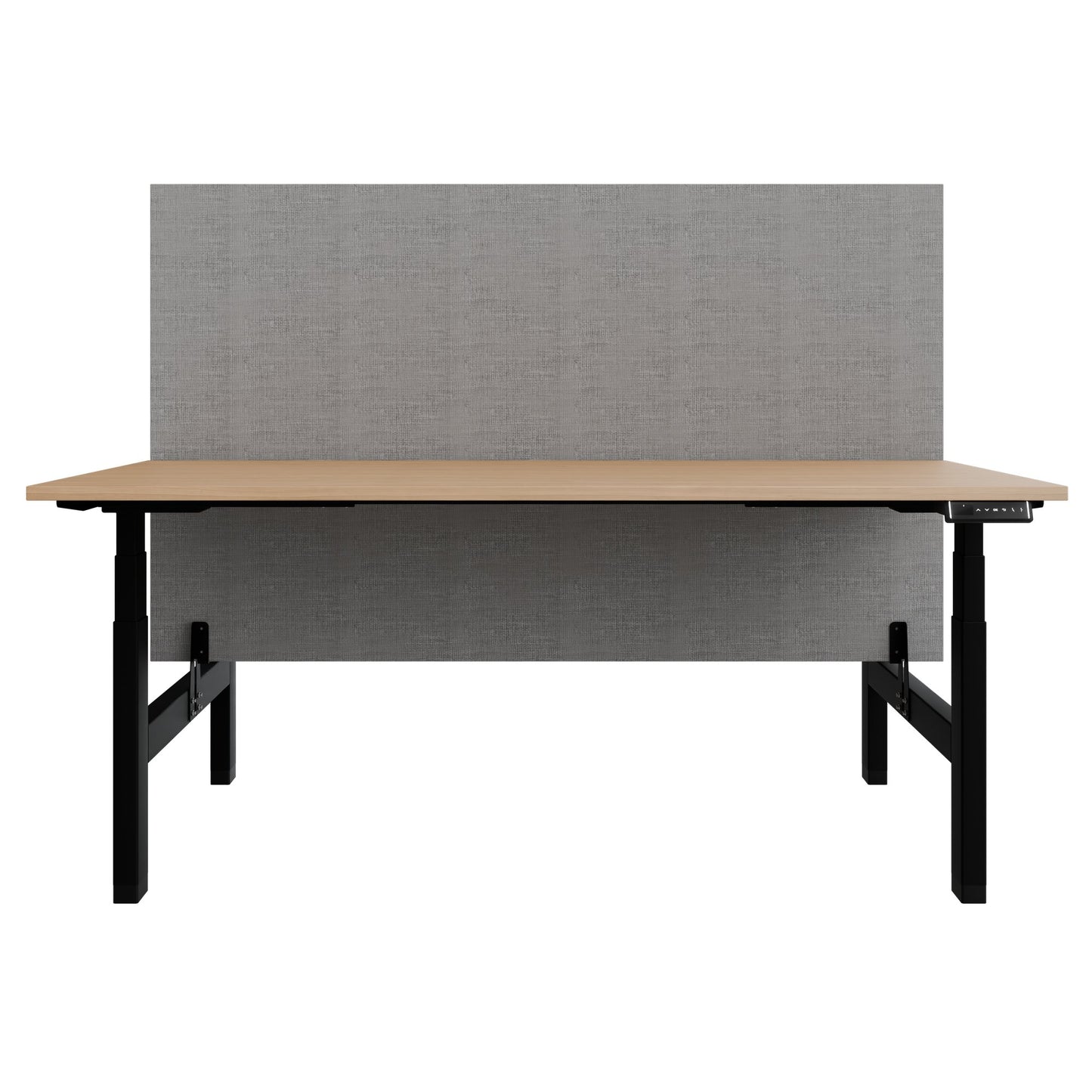 TELDRA Pro Team-Schreibtisch | 1600-1800 mm, elektrisch höhenverstellbar, Echtholz-Furnier Eiche