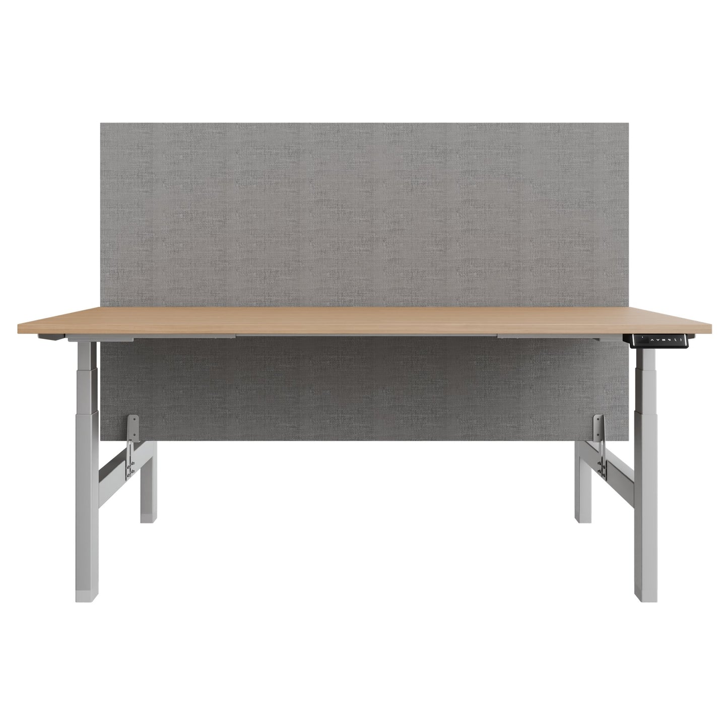 TELDRA Pro Team-Schreibtisch | 1600-1800 mm, elektrisch höhenverstellbar, Echtholz-Furnier Eiche