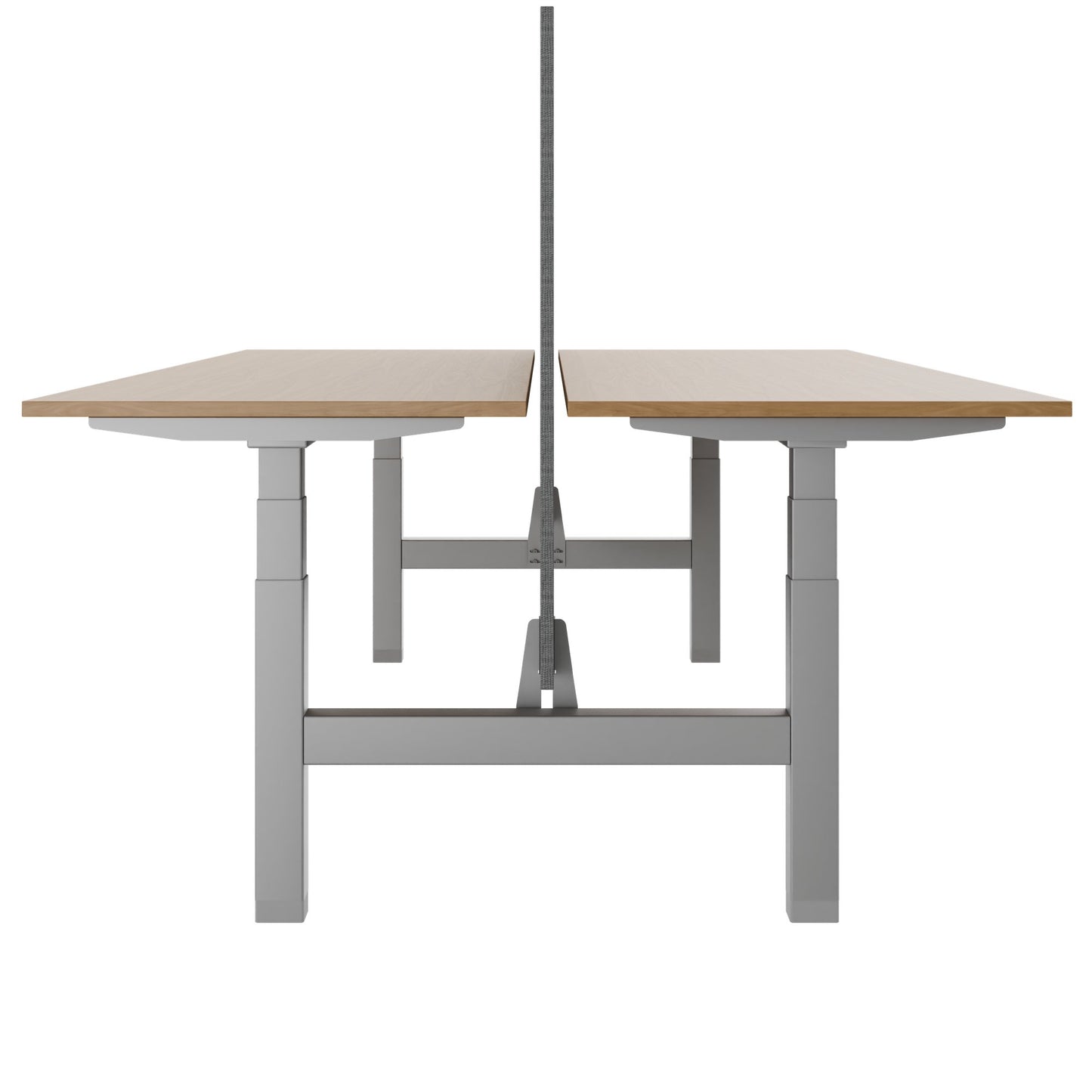 TELDRA Pro Team-Schreibtisch | 1600-1800 mm, elektrisch höhenverstellbar, Echtholz-Furnier Eiche