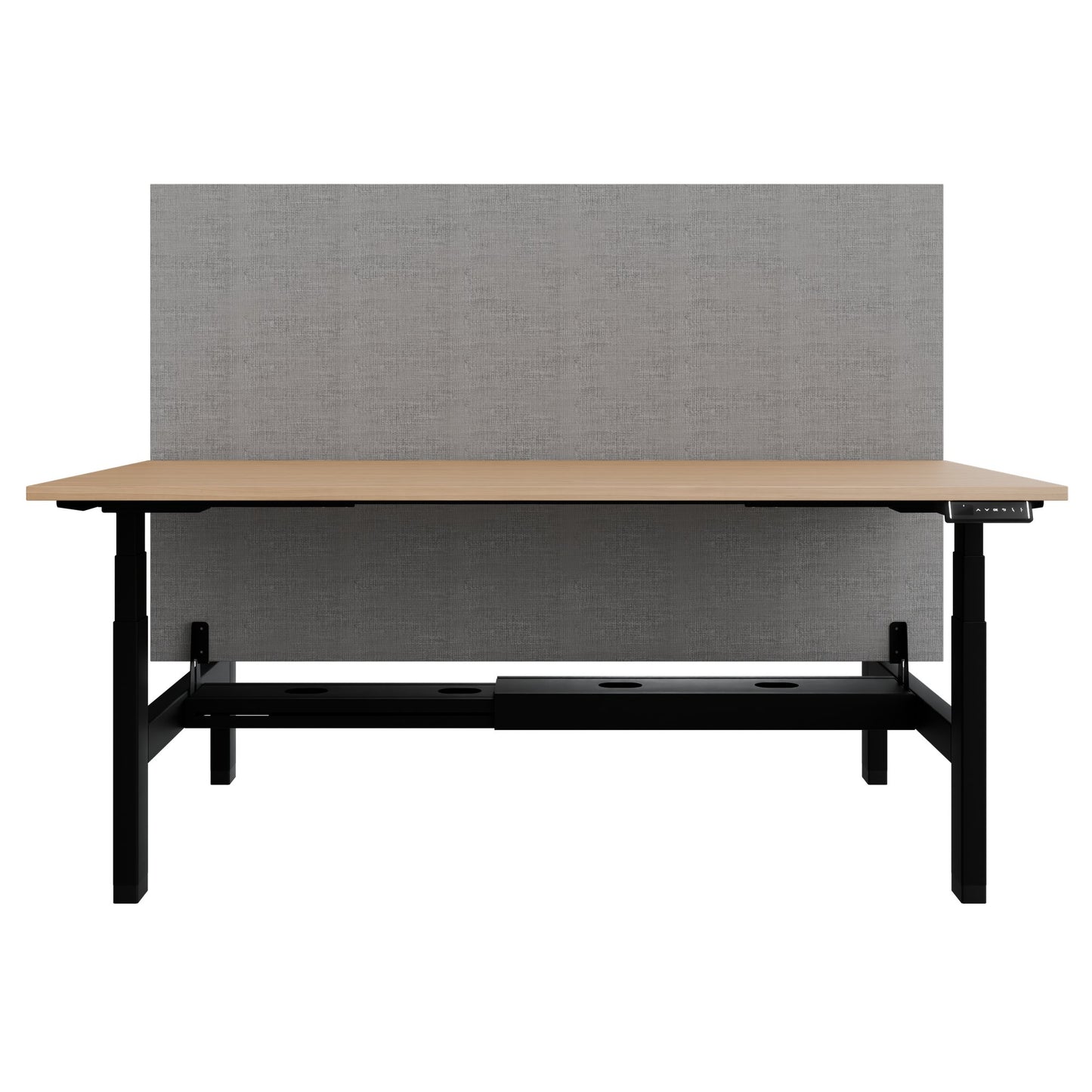 TELDRA Pro Team-Schreibtisch | 1600-1800 mm, elektrisch höhenverstellbar, Echtholz-Furnier Eiche