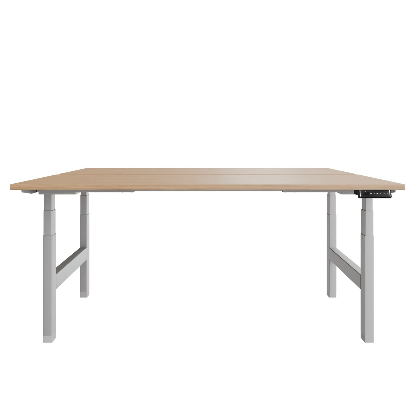 TELDRA Pro Team-Schreibtisch | 1600-1800 mm, elektrisch höhenverstellbar, Echtholz-Furnier Eiche