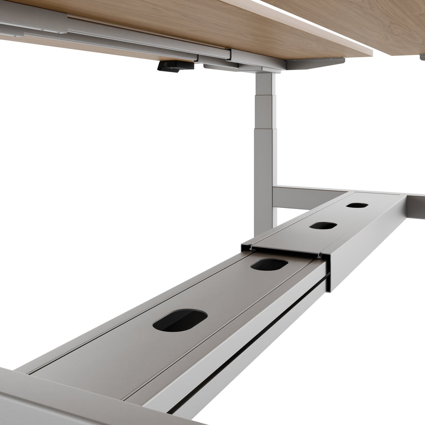 TELDRA Pro Team-Schreibtisch | 1600-1800 mm, elektrisch höhenverstellbar, Echtholz-Furnier Eiche