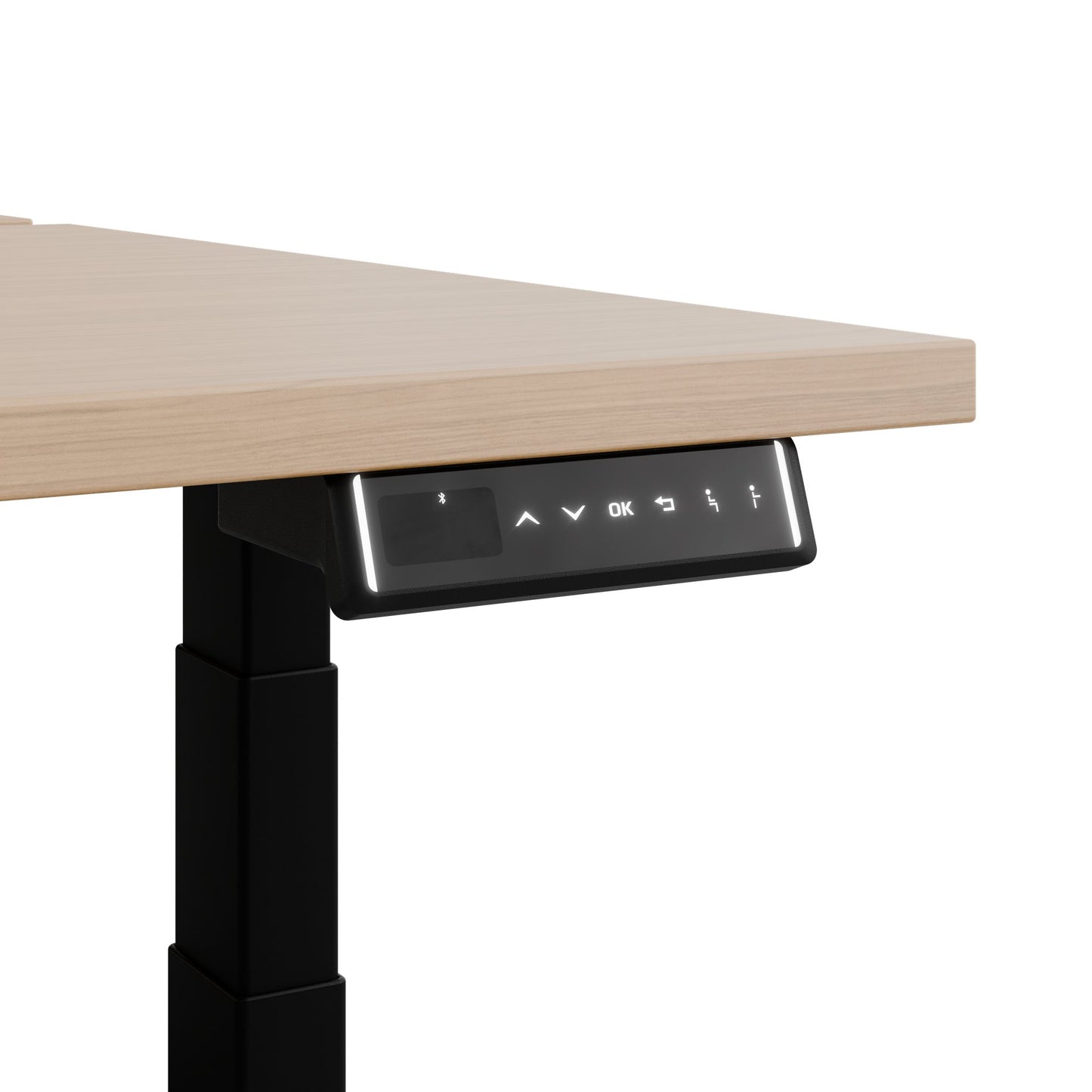 TELDRA Pro Team-Schreibtisch | 1600-1800 mm, elektrisch höhenverstellbar, Echtholz-Furnier Eiche