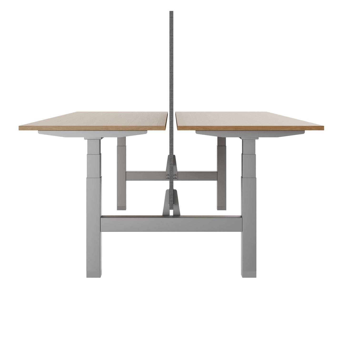 TELDRA Pro Team-Schreibtisch | 1600-1800 mm, elektrisch höhenverstellbar, Echtholz-Furnier Eiche