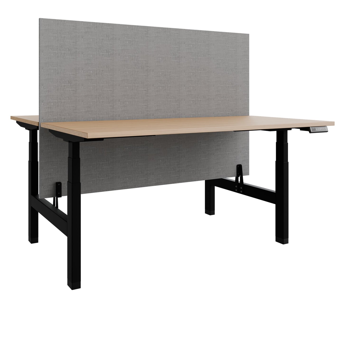 TELDRA Pro Team-Schreibtisch | 1600-1800 mm, elektrisch höhenverstellbar, Echtholz-Furnier Eiche