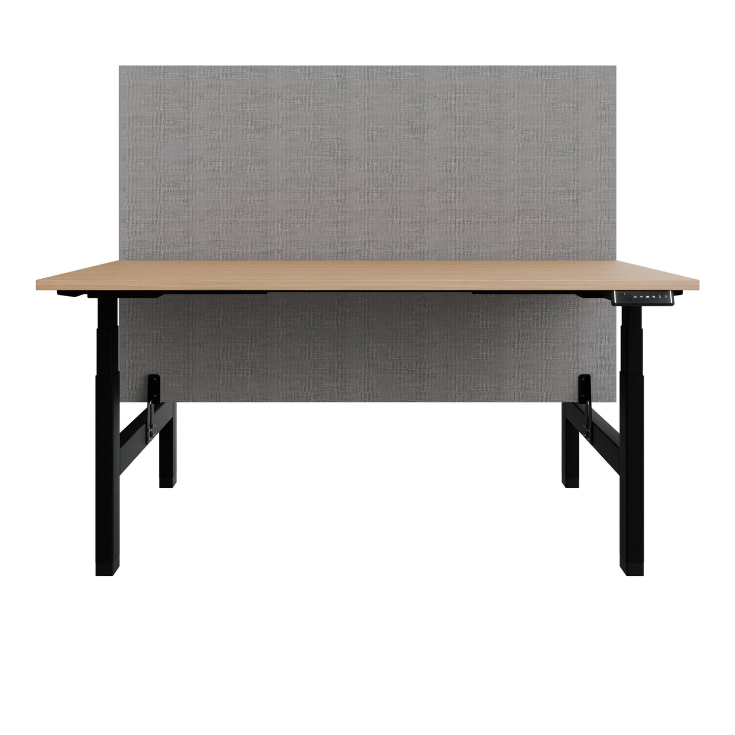 TELDRA Pro Team-Schreibtisch | 1600-1800 mm, elektrisch höhenverstellbar, Echtholz-Furnier Eiche