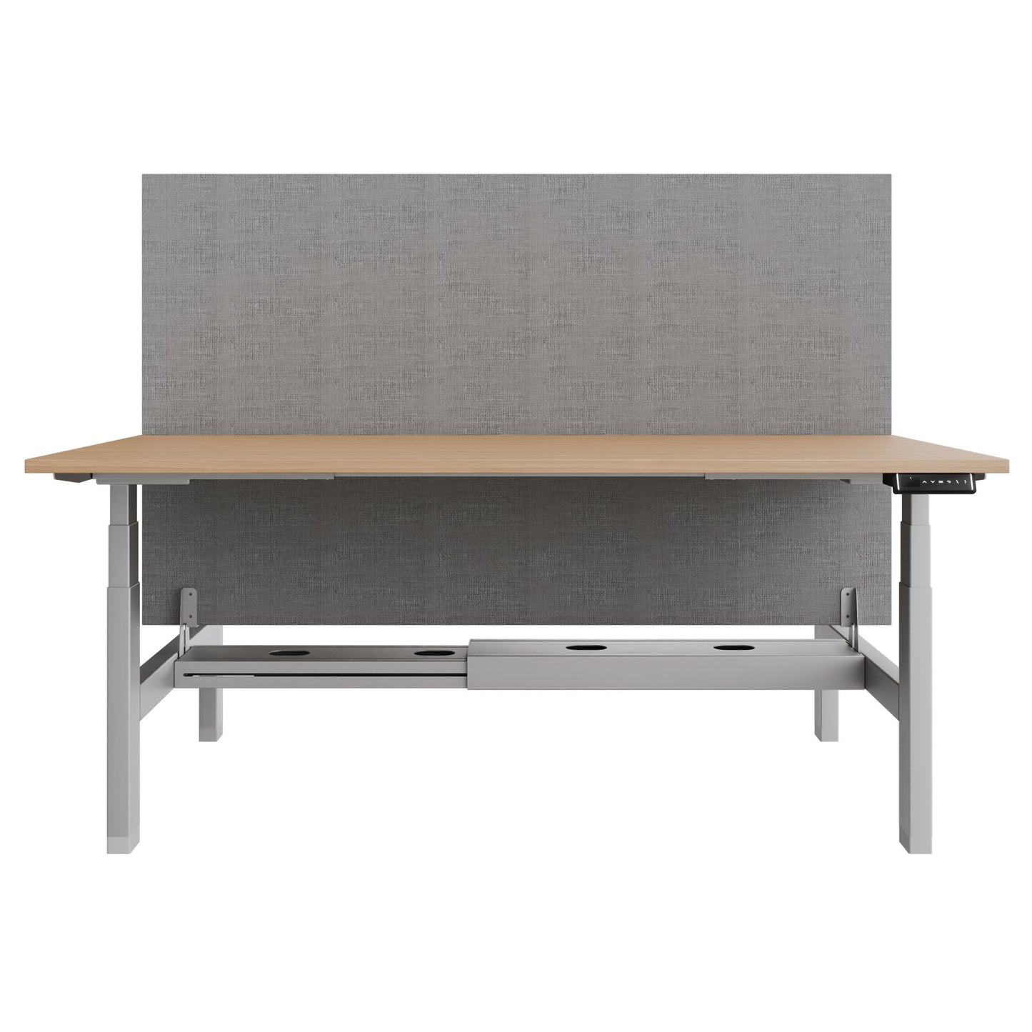 TELDRA Pro Team-Schreibtisch | 1600-1800 mm, elektrisch höhenverstellbar, Echtholz-Furnier Eiche