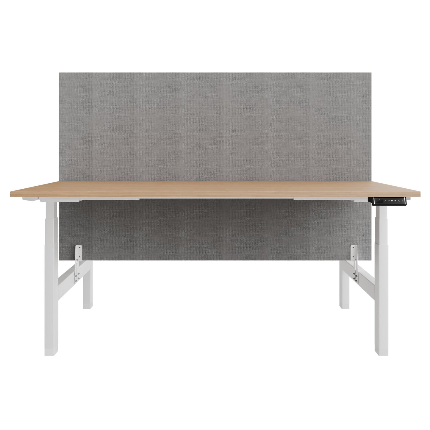 TELDRA Pro Team-Schreibtisch | 1600-1800 mm, elektrisch höhenverstellbar, Echtholz-Furnier Eiche