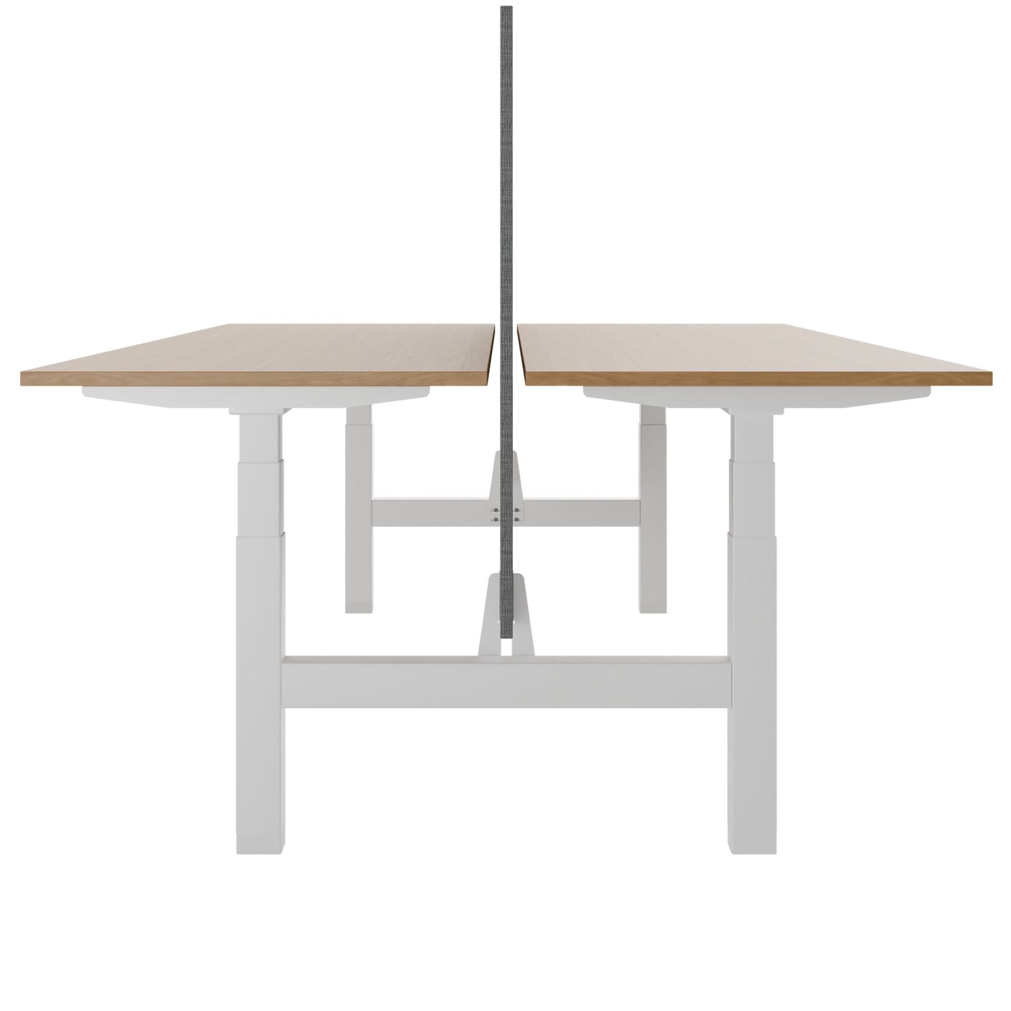 TELDRA Pro Team-Schreibtisch | 1600-1800 mm, elektrisch höhenverstellbar, Echtholz-Furnier Eiche