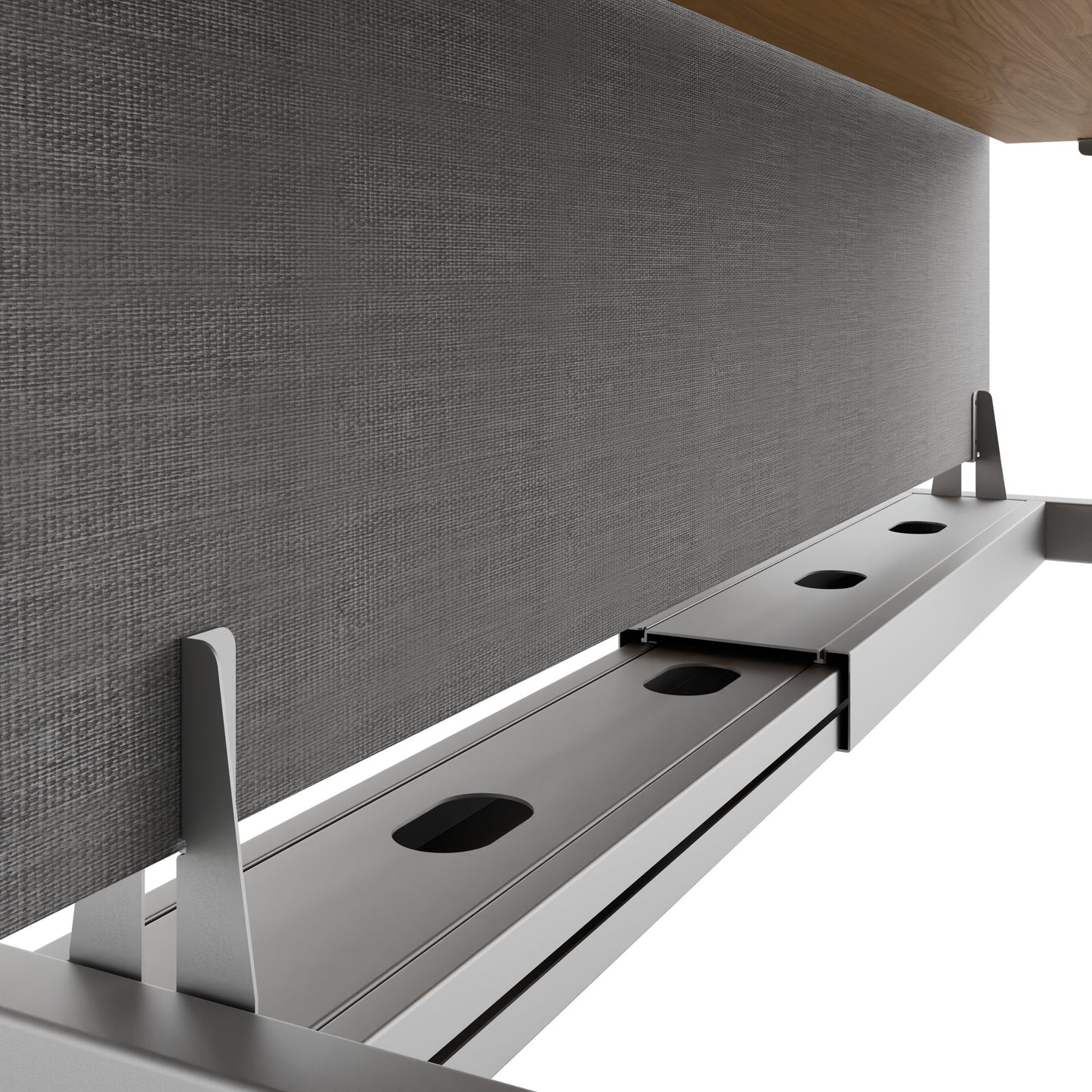 TELDRA Pro Team-Schreibtisch | 1600-1800 mm, elektrisch höhenverstellbar, Echtholz-Furnier Eiche