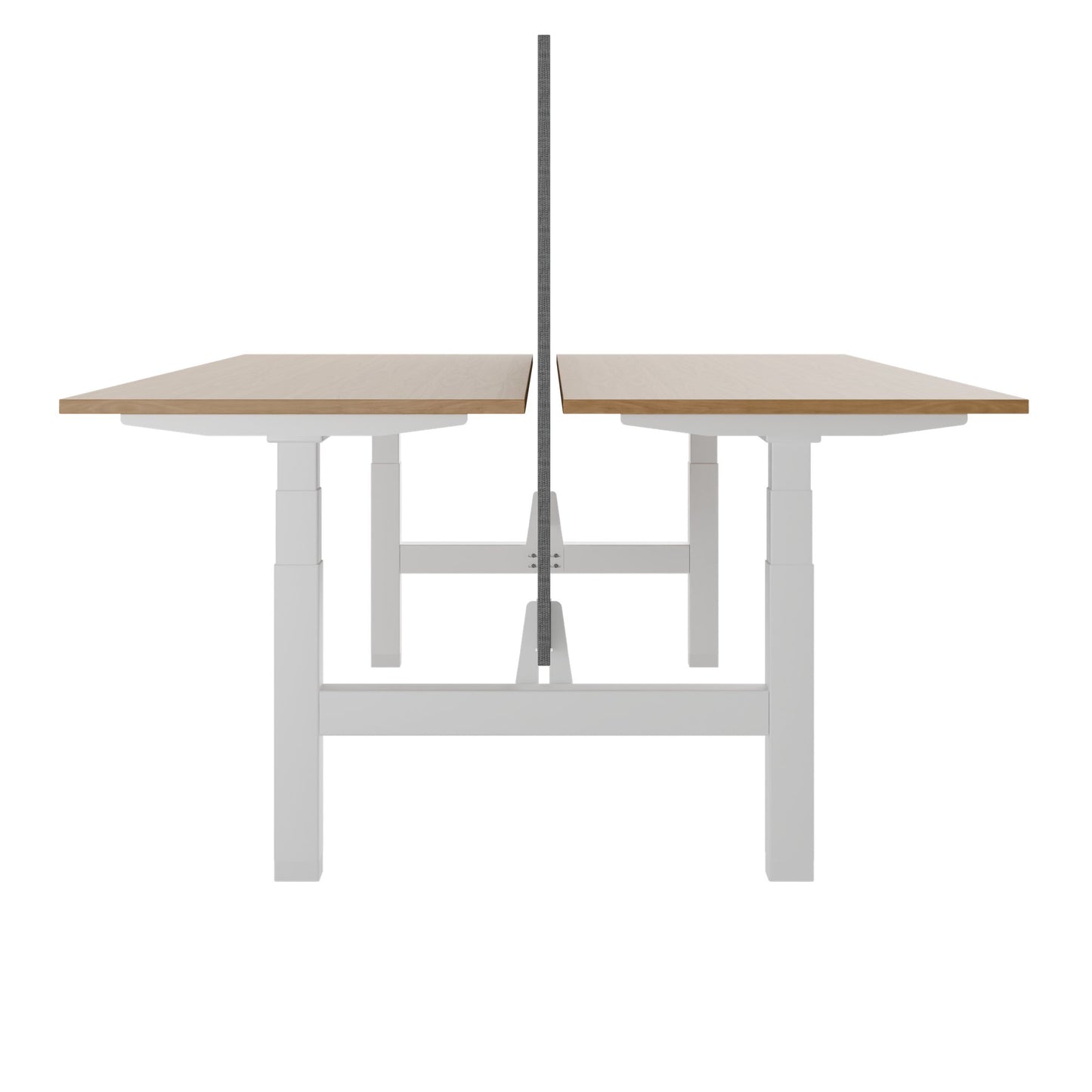 TELDRA Pro Team-Schreibtisch | 1600-1800 mm, elektrisch höhenverstellbar, Echtholz-Furnier Eiche