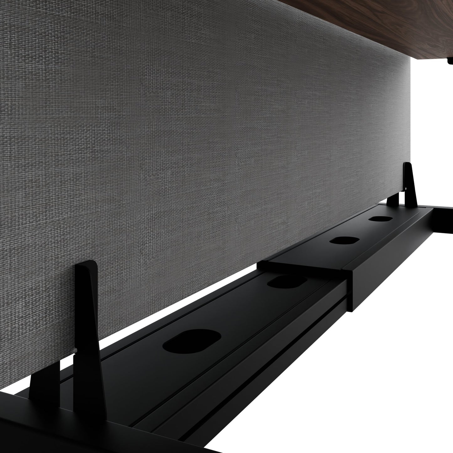 TELDRA Pro Team-Schreibtisch | 1600-1800 mm, elektrisch höhenverstellbar, Echtholz-Furnier Nussbaum