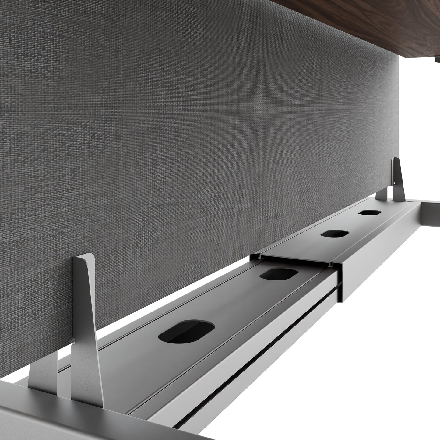 TELDRA Pro Team-Schreibtisch | 1600-1800 mm, elektrisch höhenverstellbar, Echtholz-Furnier Nussbaum