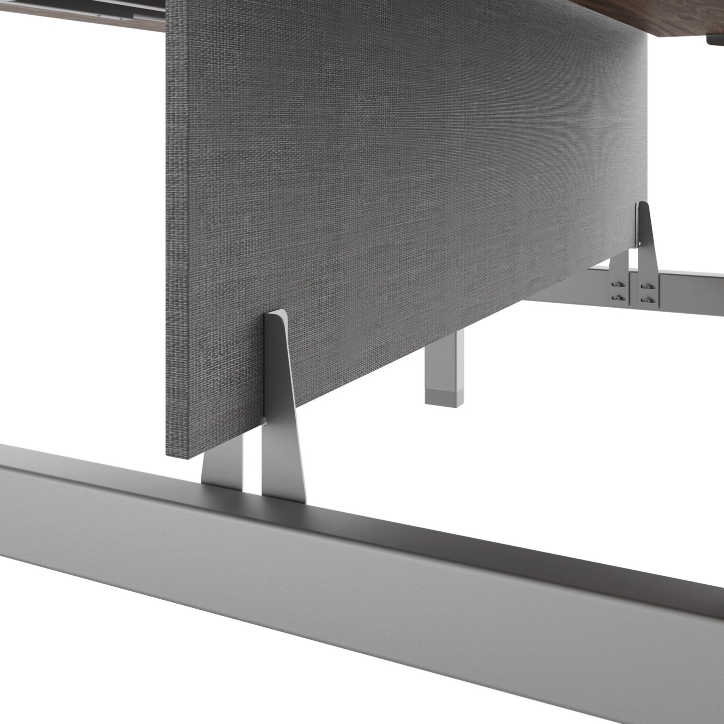 TELDRA Pro Team-Schreibtisch | 1600-1800 mm, elektrisch höhenverstellbar, Echtholz-Furnier Nussbaum