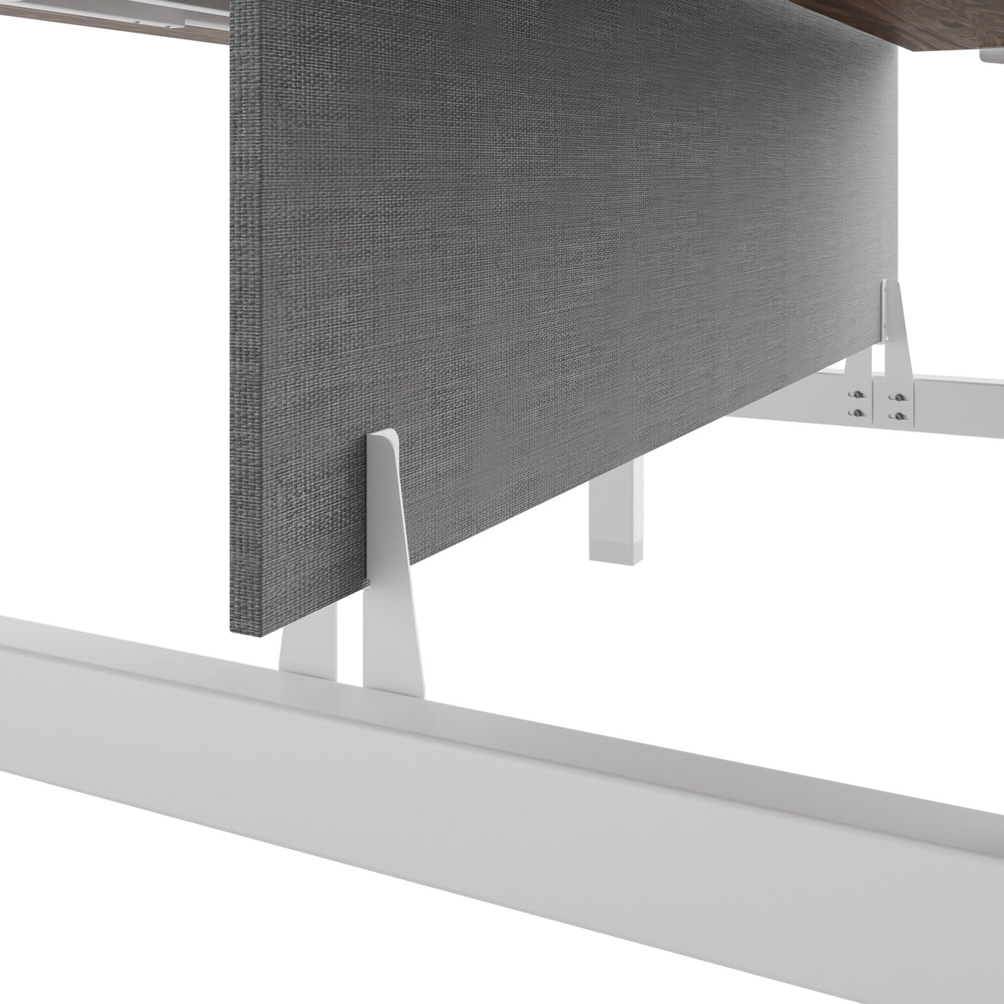 TELDRA Pro Team-Schreibtisch | 1600-1800 mm, elektrisch höhenverstellbar, Echtholz-Furnier Nussbaum