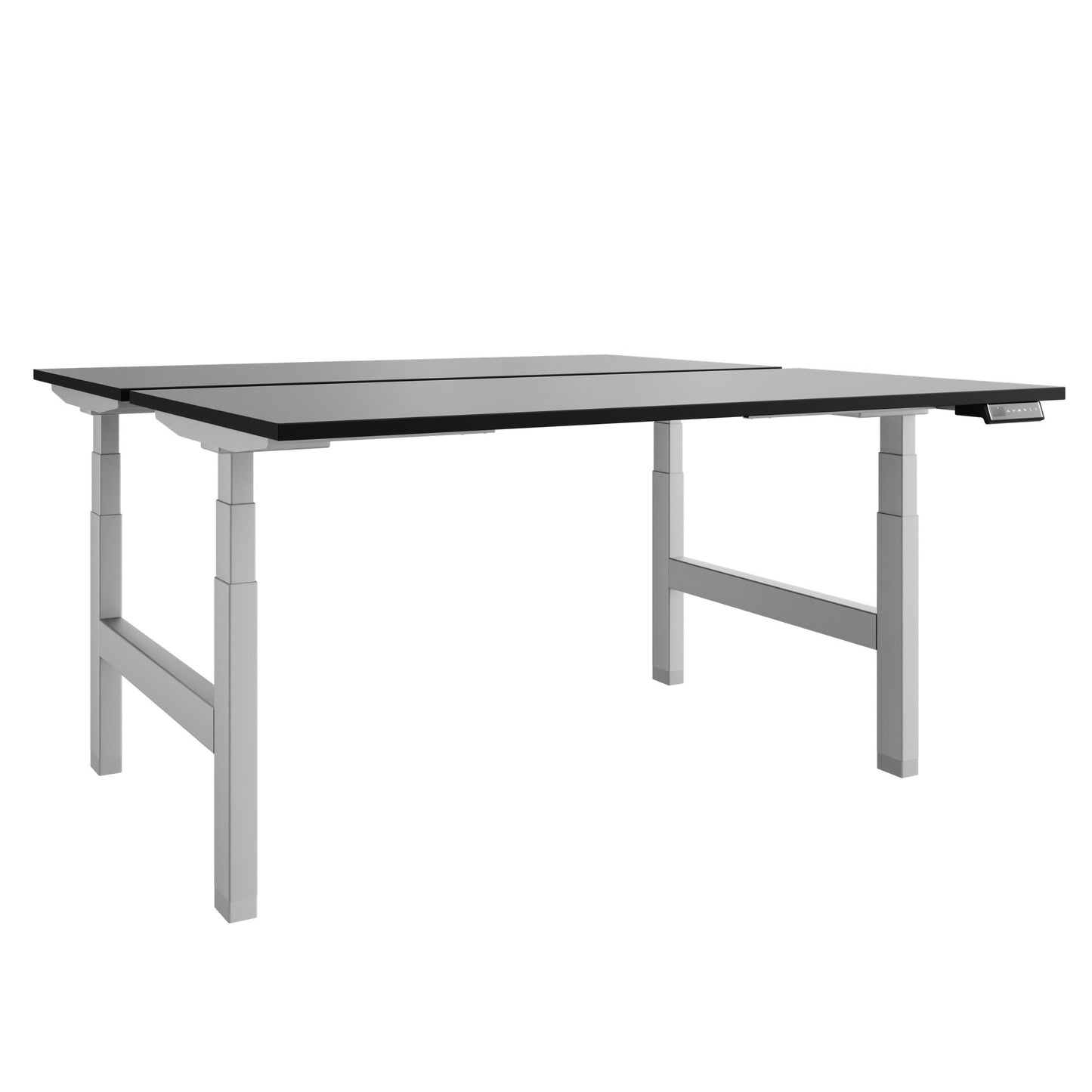 TELDRA Pro Team-Schreibtisch | 1600-1800 mm, elektrisch höhenverstellbar, Linoleum Charcoal