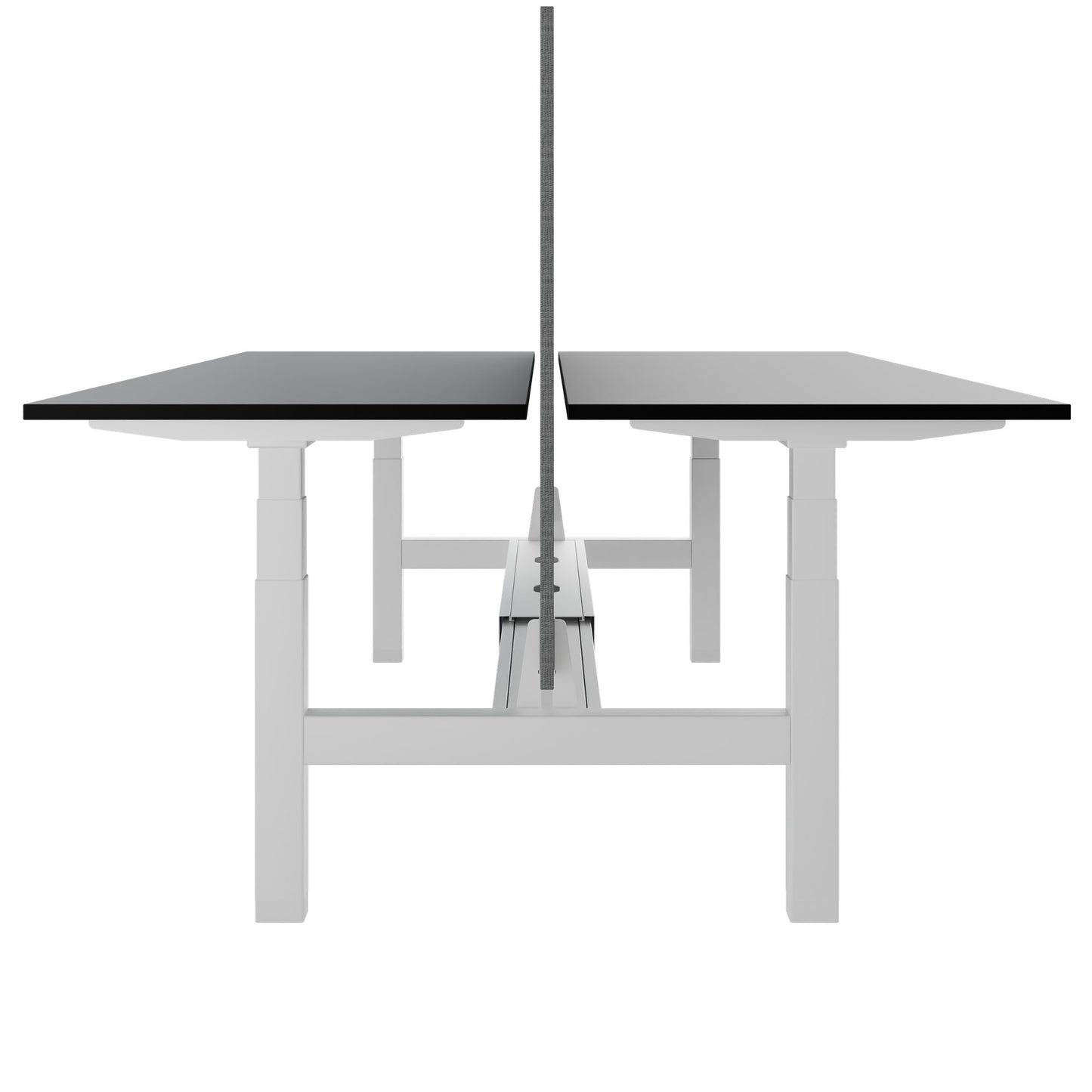 TELDRA Pro Team-Schreibtisch | 1600-1800 mm, elektrisch höhenverstellbar, Linoleum Charcoal