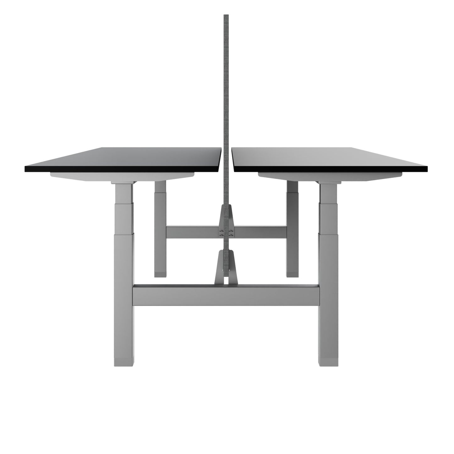 TELDRA Pro Team-Schreibtisch | 1600-1800 mm, elektrisch höhenverstellbar, Linoleum Charcoal