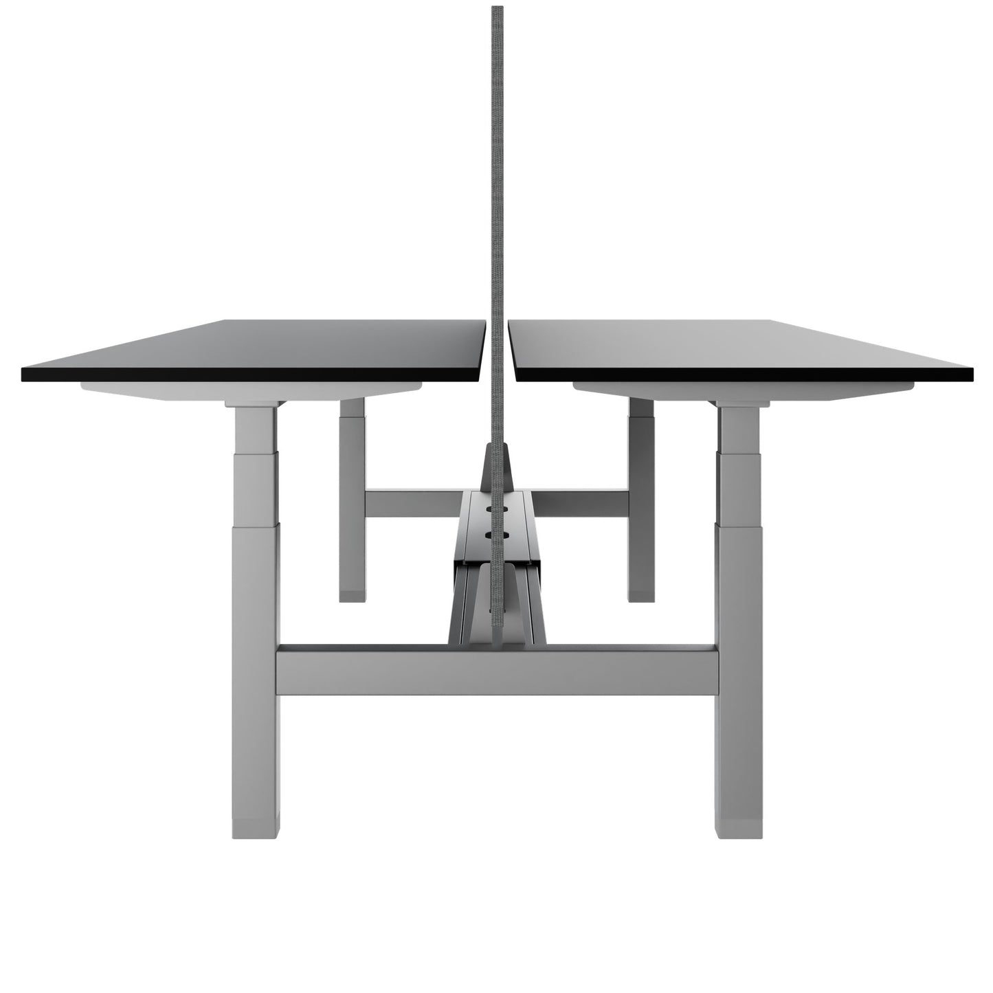 TELDRA Pro Team-Schreibtisch | 1600-1800 mm, elektrisch höhenverstellbar, Linoleum Charcoal