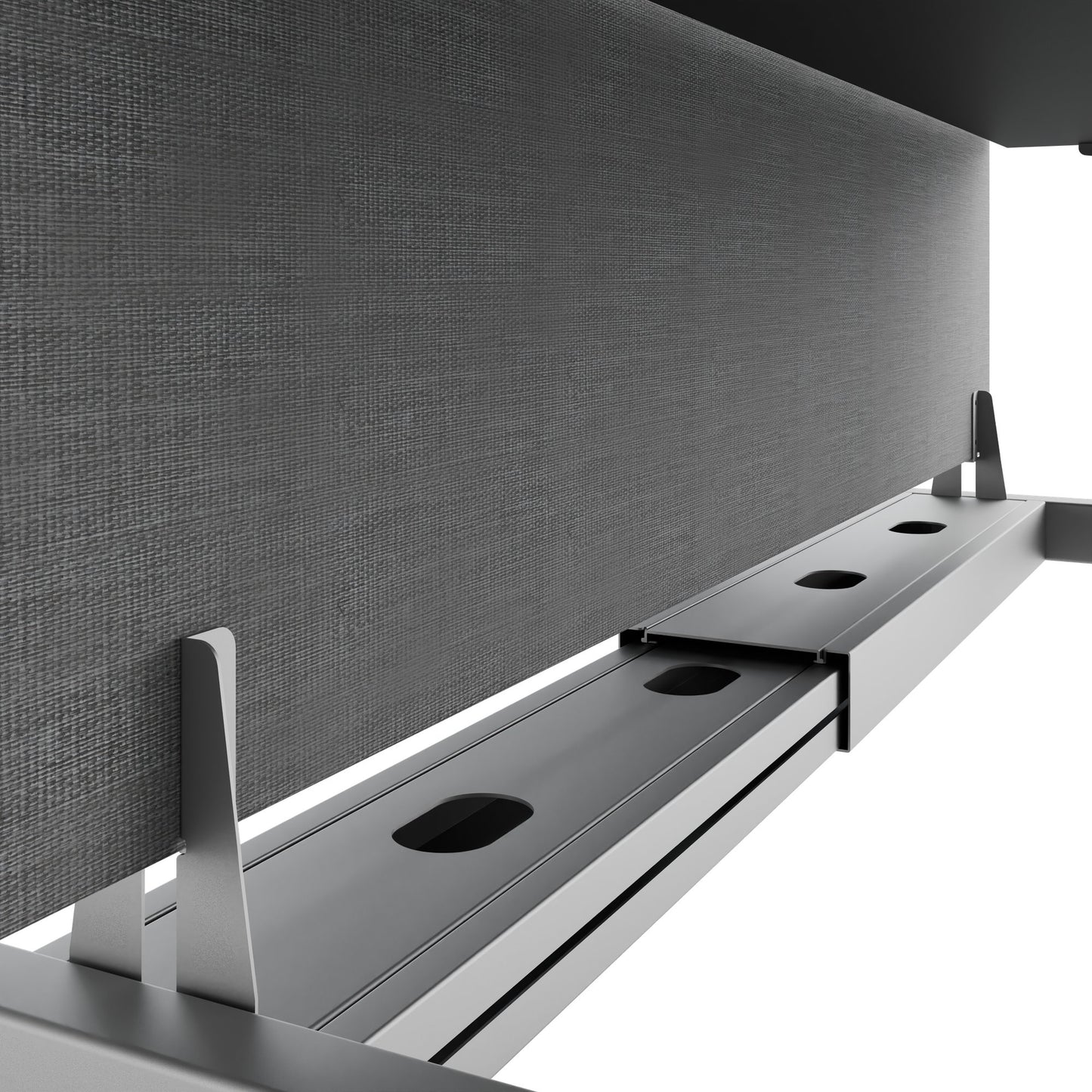 TELDRA Pro Team-Schreibtisch | 1600-1800 mm, elektrisch höhenverstellbar, Linoleum Charcoal