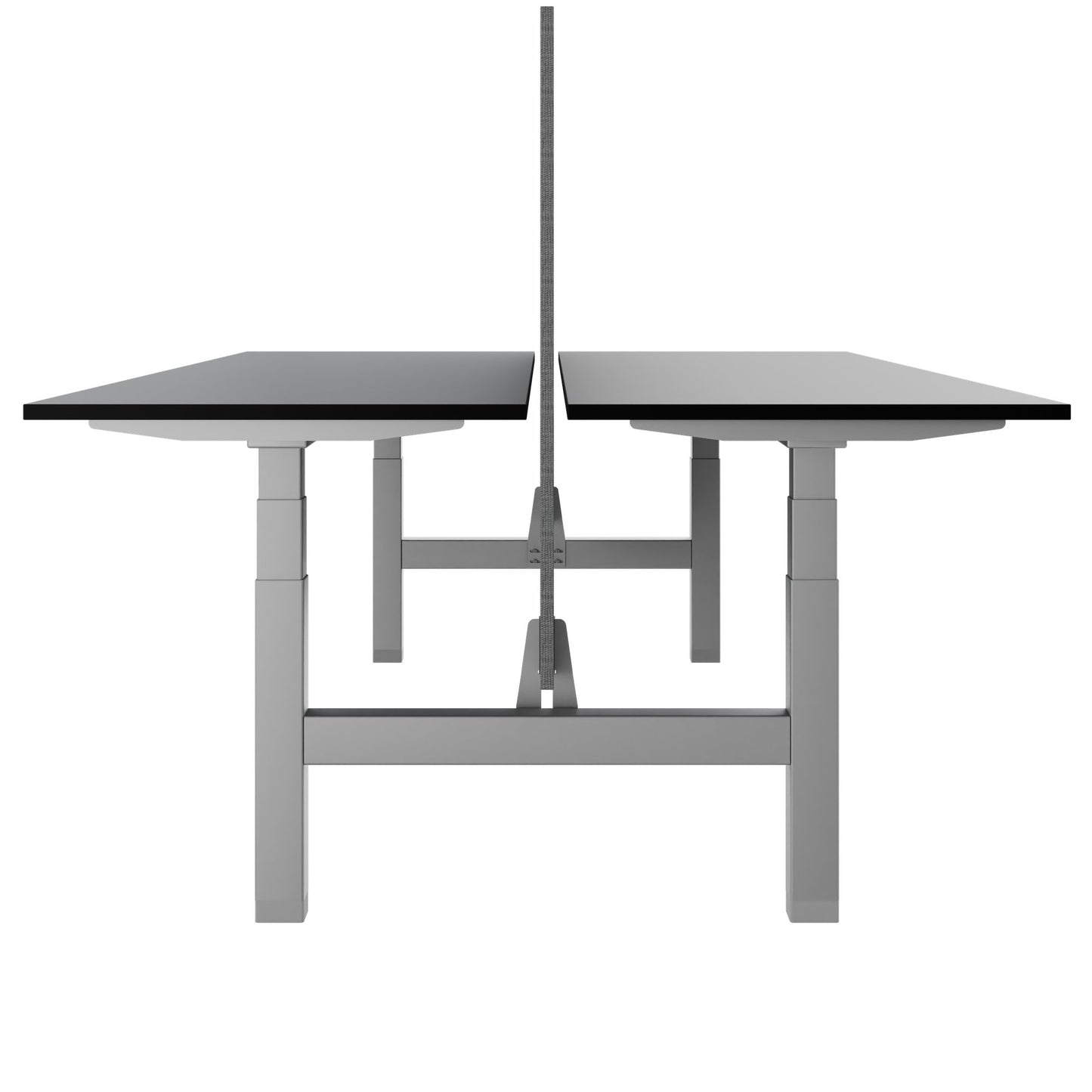 TELDRA Pro Team-Schreibtisch | 1600-1800 mm, elektrisch höhenverstellbar, Linoleum Charcoal