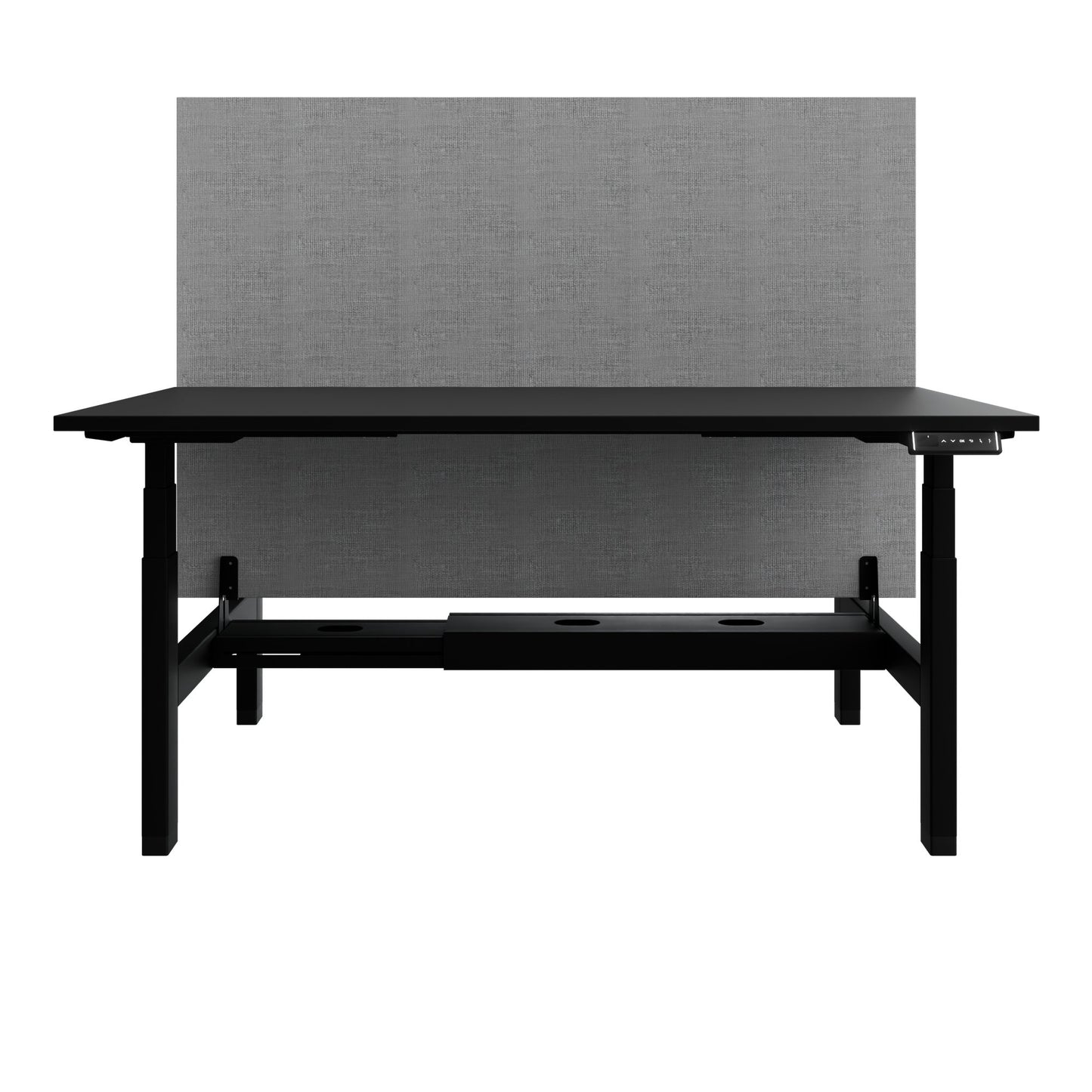 TELDRA Pro Team-Schreibtisch | 1600-1800 mm, elektrisch höhenverstellbar, Linoleum Charcoal