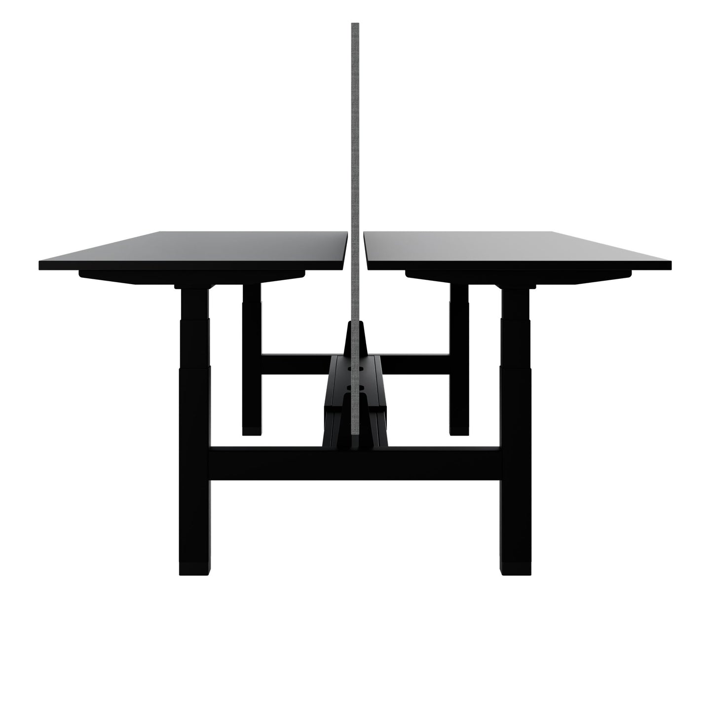 TELDRA Pro Team-Schreibtisch | 1600-1800 mm, elektrisch höhenverstellbar, Linoleum Charcoal