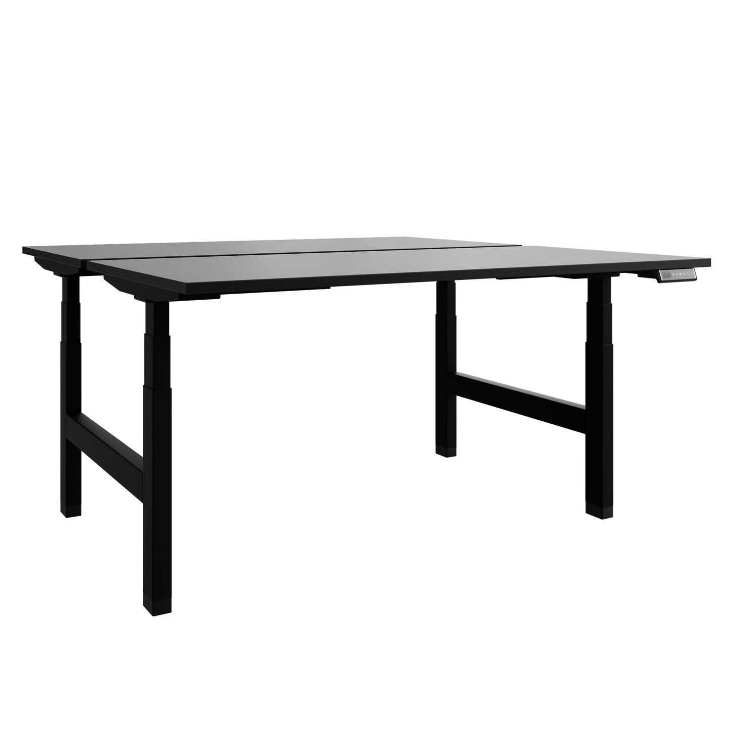 TELDRA Pro Team-Schreibtisch | 1600-1800 mm, elektrisch höhenverstellbar, Linoleum Charcoal