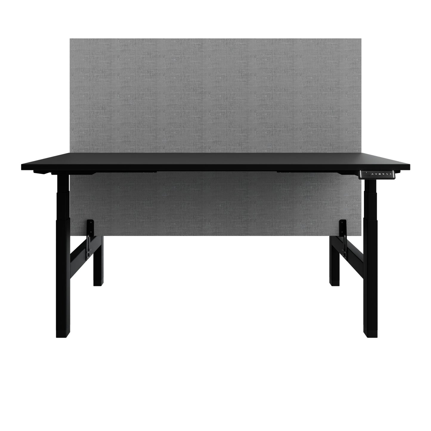 TELDRA Pro Team-Schreibtisch | 1600-1800 mm, elektrisch höhenverstellbar, Linoleum Charcoal