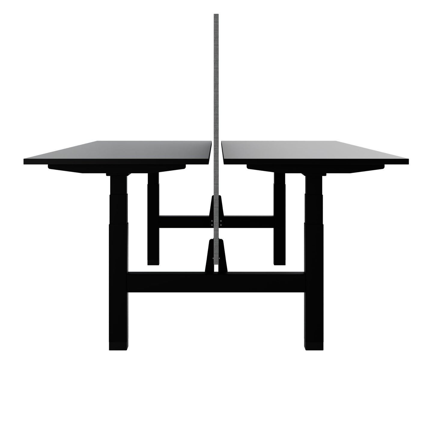 TELDRA Pro Team-Schreibtisch | 1600-1800 mm, elektrisch höhenverstellbar, Linoleum Charcoal