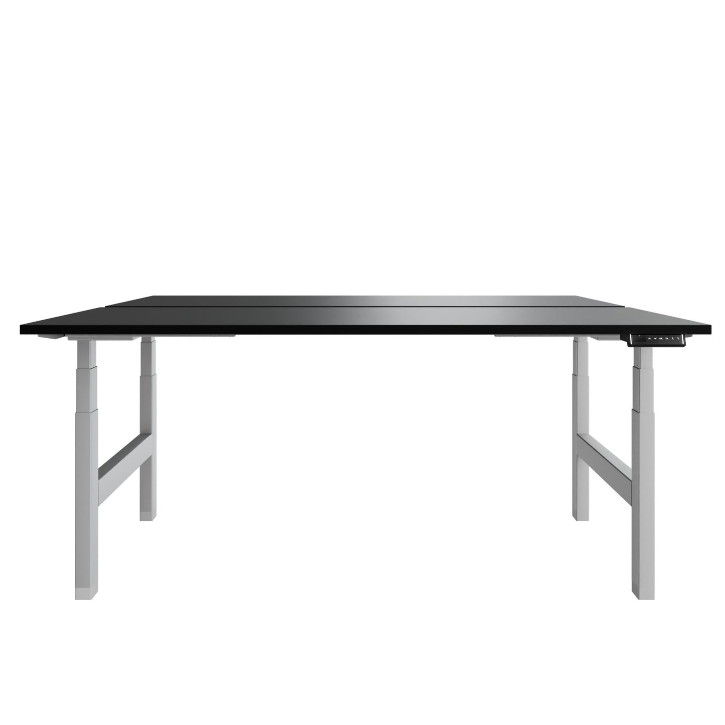 TELDRA Pro Team-Schreibtisch | 1600-1800 mm, elektrisch höhenverstellbar, Linoleum Charcoal