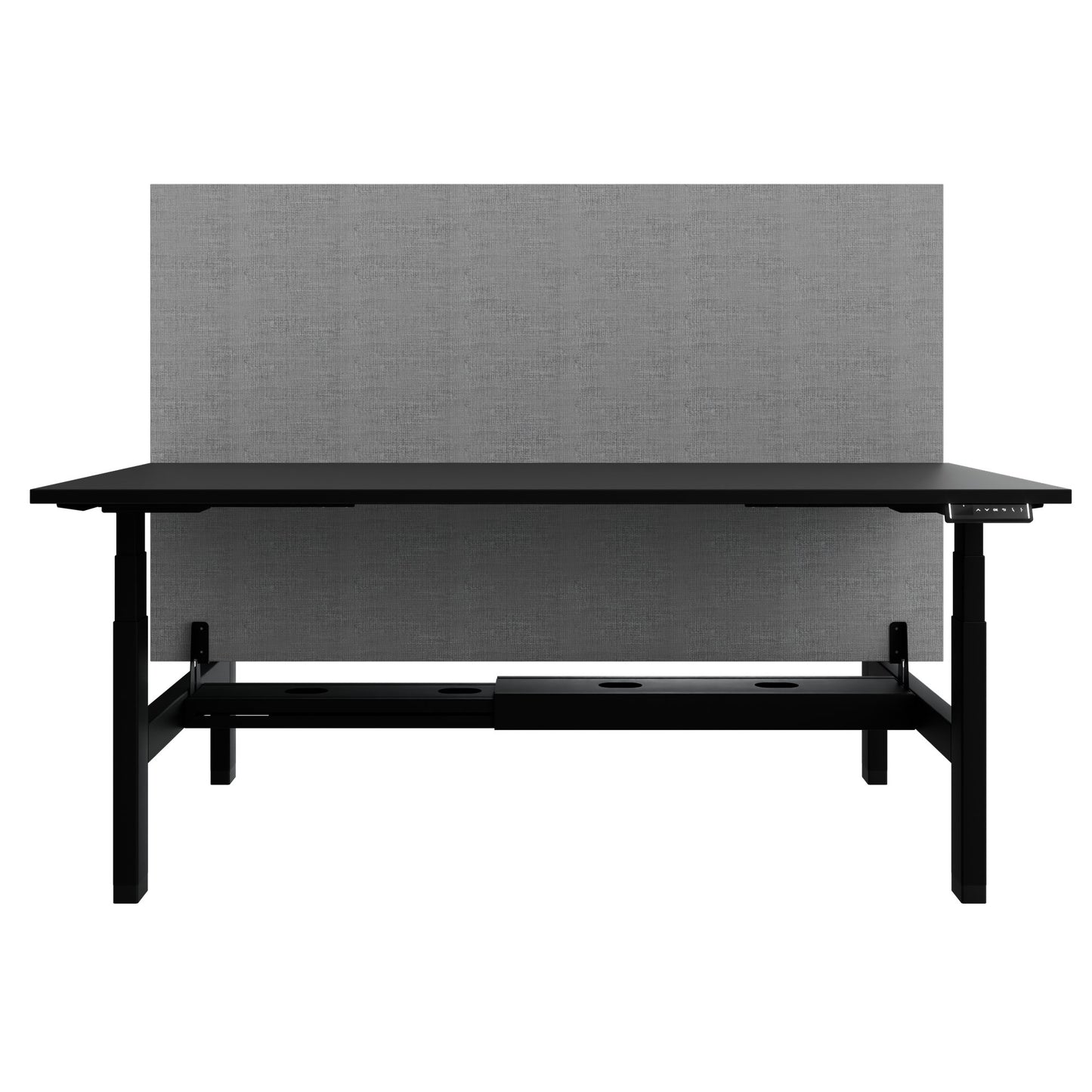 TELDRA Pro Team-Schreibtisch | 1600-1800 mm, elektrisch höhenverstellbar, Linoleum Charcoal