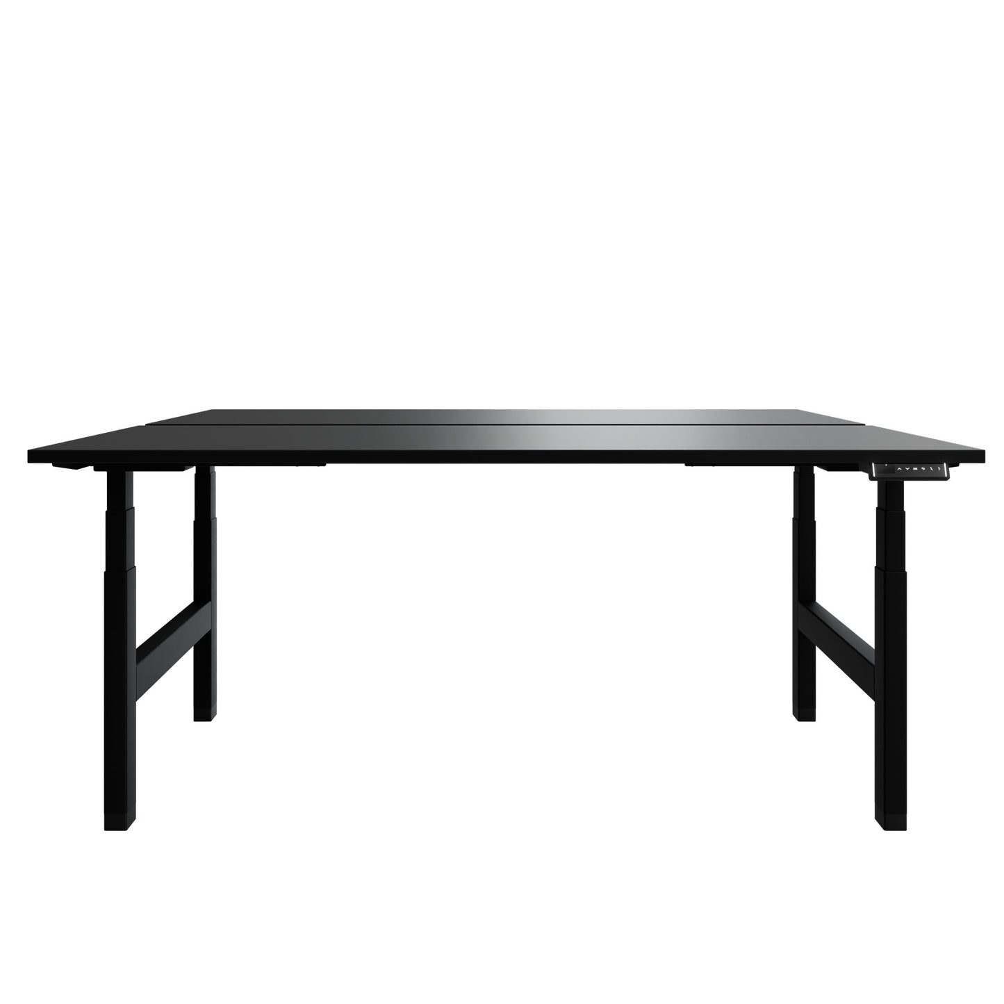 TELDRA Pro Team-Schreibtisch | 1600-1800 mm, elektrisch höhenverstellbar, Linoleum Charcoal