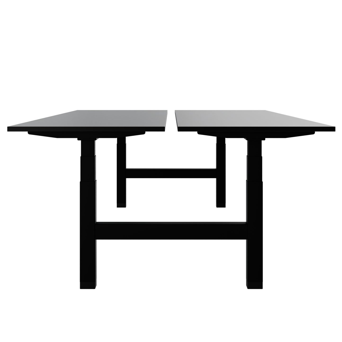 TELDRA Pro Team-Schreibtisch | 1600-1800 mm, elektrisch höhenverstellbar, Linoleum Charcoal