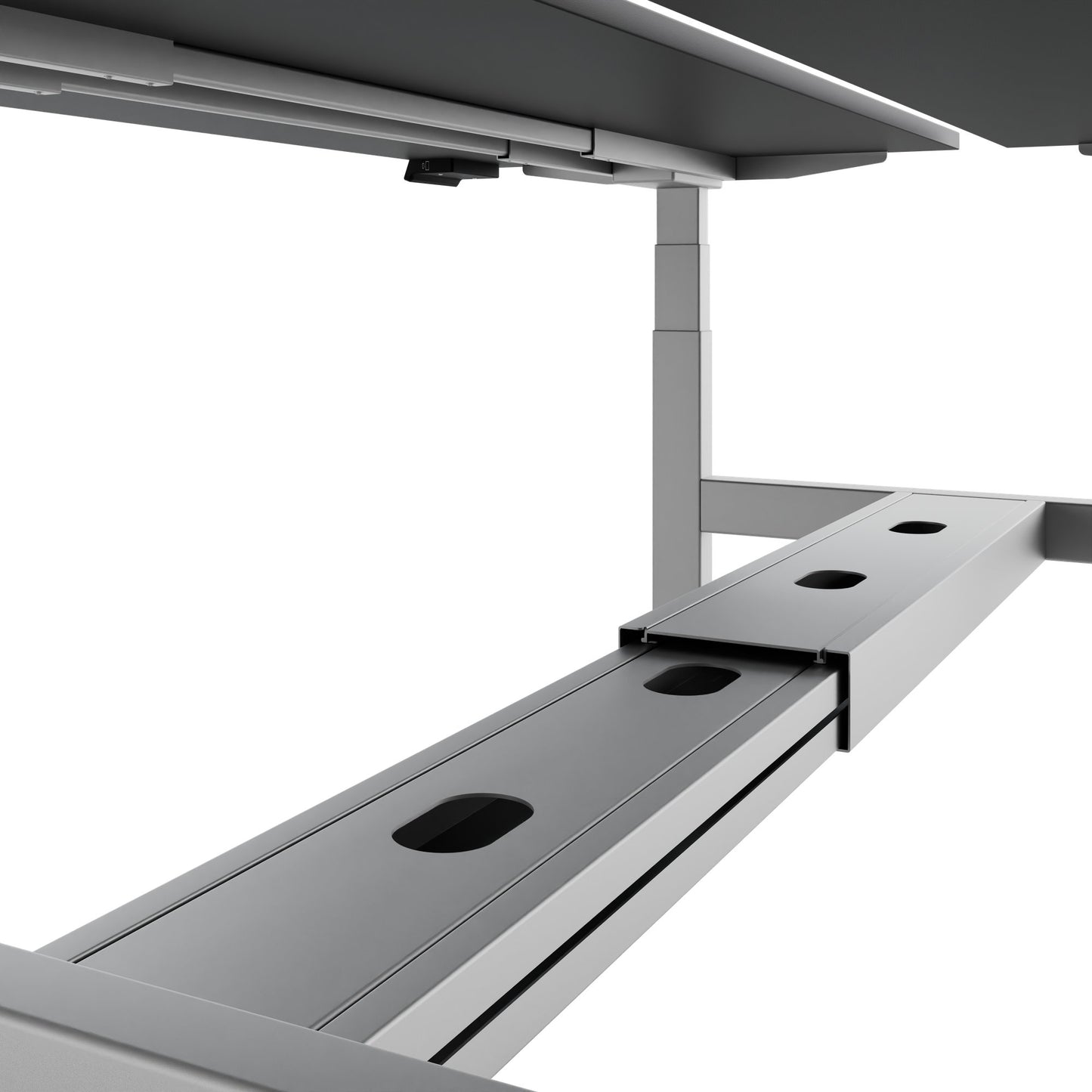 TELDRA Pro Team-Schreibtisch | 1600-1800 mm, elektrisch höhenverstellbar, Linoleum Charcoal