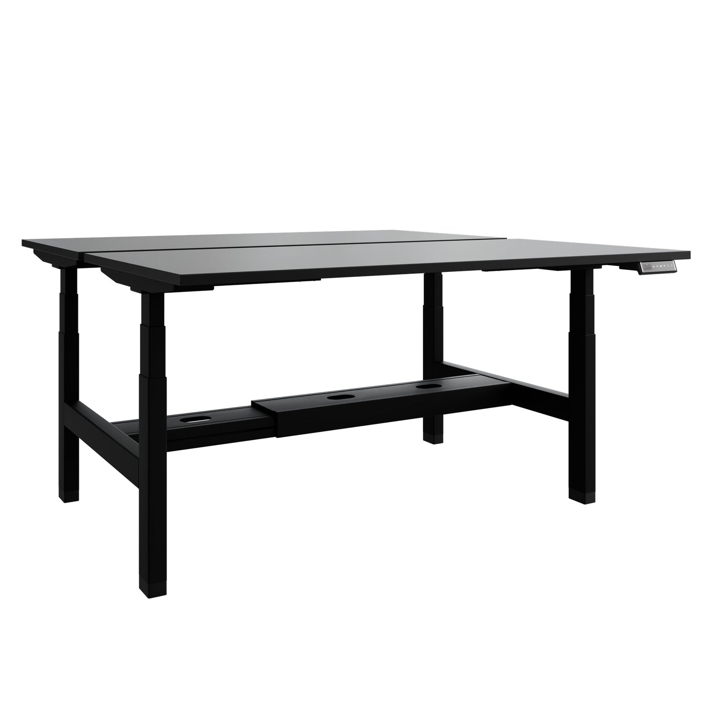 TELDRA Pro Team-Schreibtisch | 1600-1800 mm, elektrisch höhenverstellbar, Linoleum Charcoal