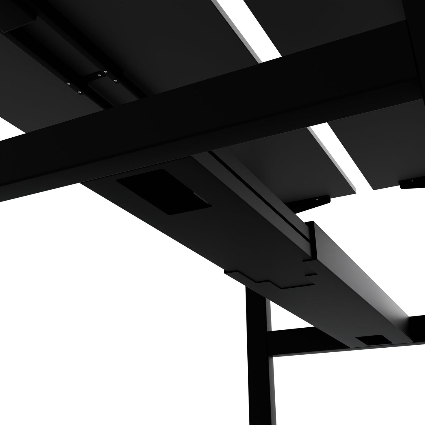 TELDRA Pro Team-Schreibtisch | 1600-1800 mm, elektrisch höhenverstellbar, Linoleum Charcoal