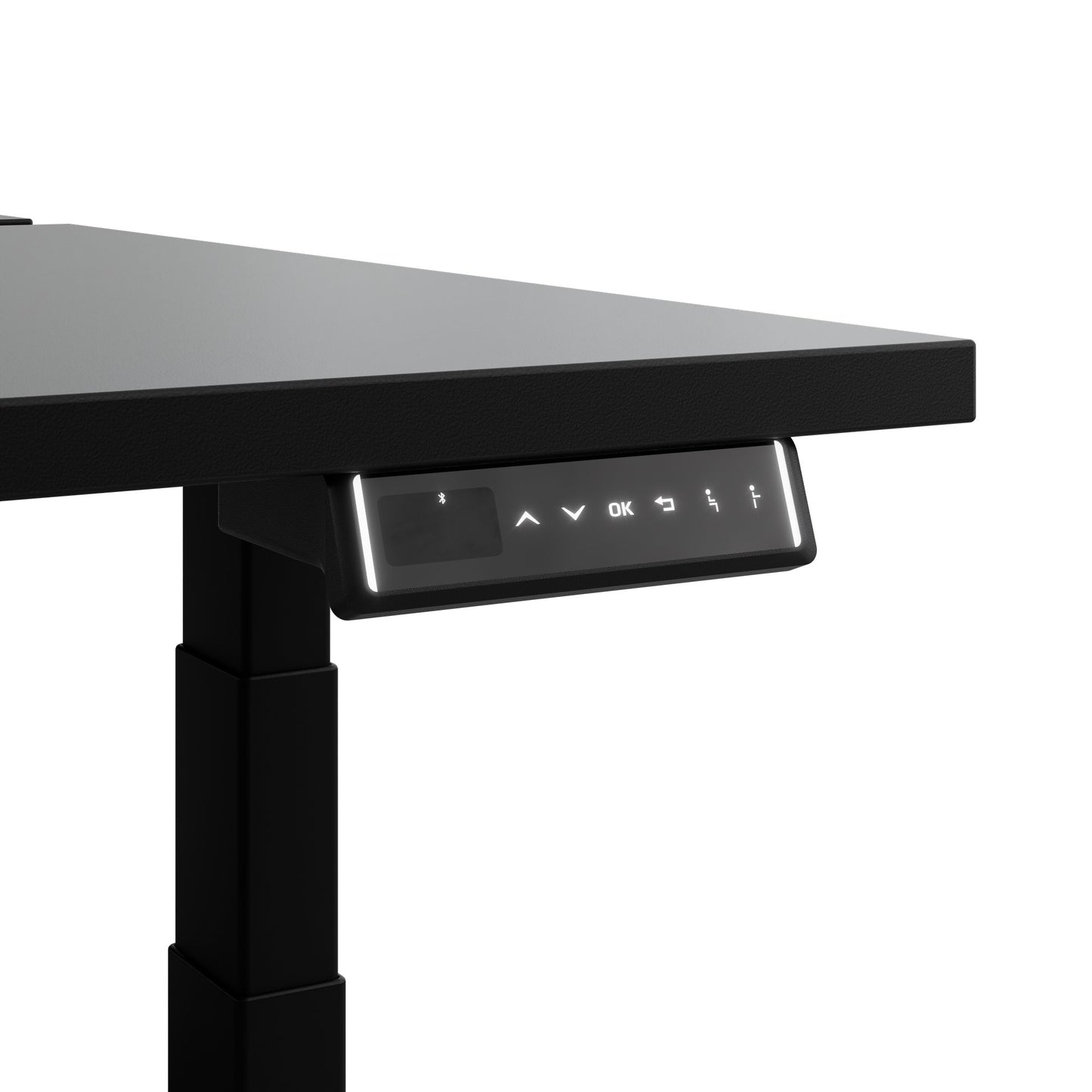 TELDRA Pro Team-Schreibtisch | 1600-1800 mm, elektrisch höhenverstellbar, Linoleum Charcoal