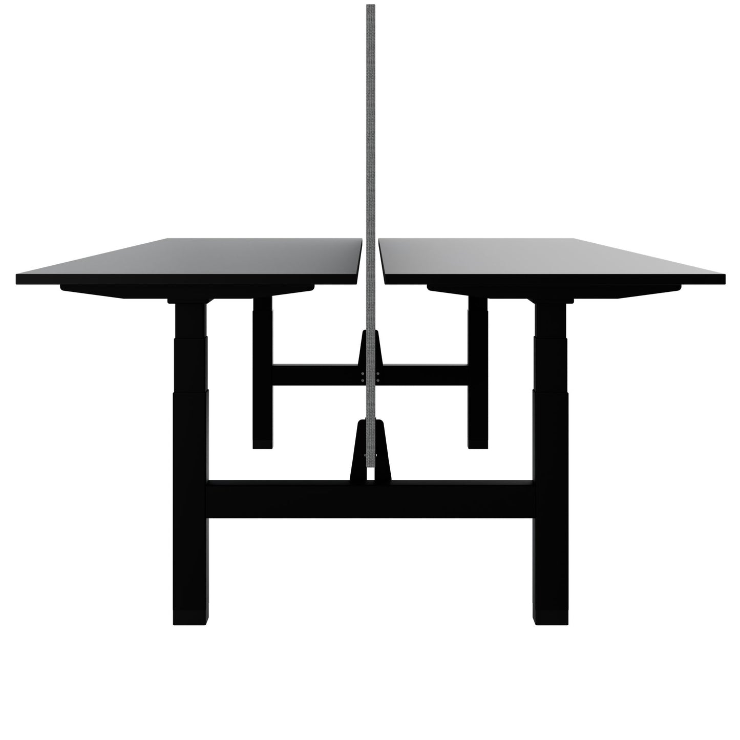 TELDRA Pro Team-Schreibtisch | 1600-1800 mm, elektrisch höhenverstellbar, Linoleum Charcoal