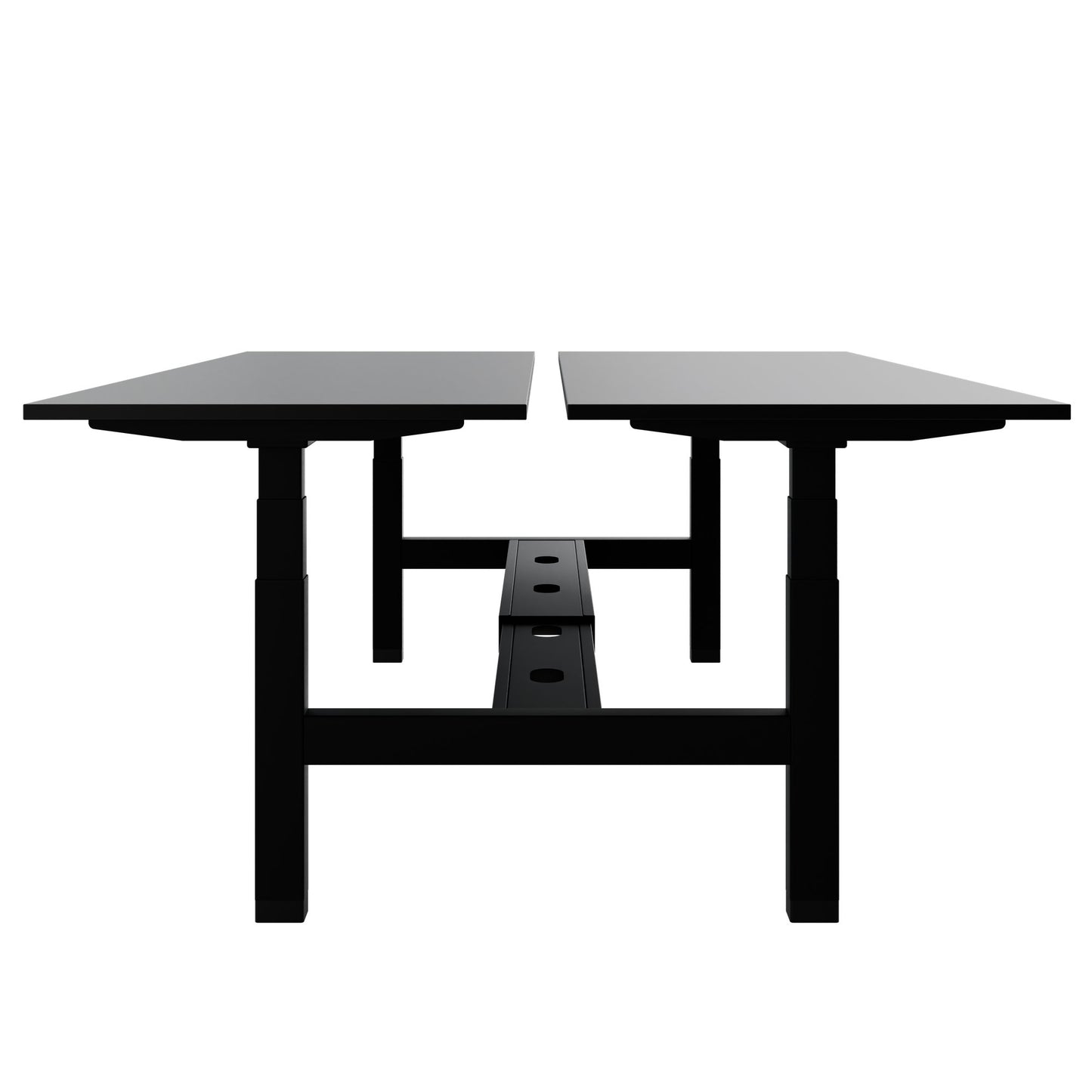 TELDRA Pro Team-Schreibtisch | 1600-1800 mm, elektrisch höhenverstellbar, Linoleum Charcoal