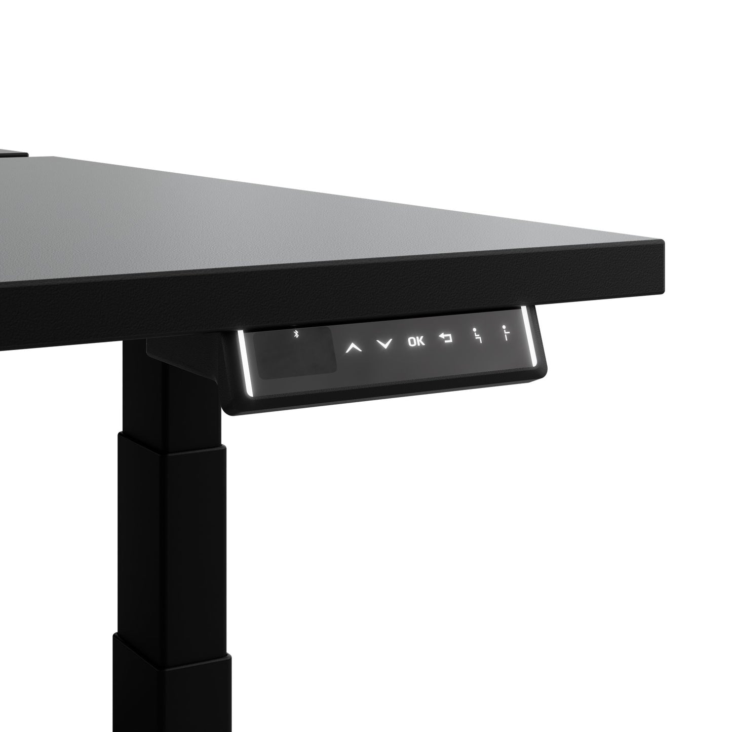 TELDRA Pro Team-Schreibtisch | 1600-1800 mm, elektrisch höhenverstellbar, Linoleum Charcoal