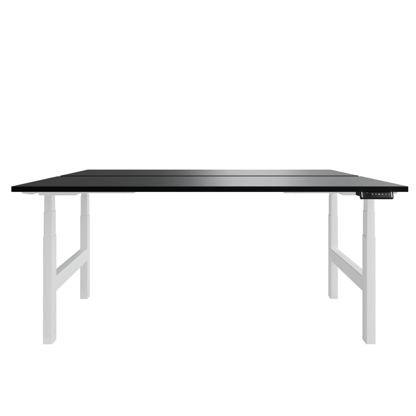 TELDRA Pro Team-Schreibtisch | 1600-1800 mm, elektrisch höhenverstellbar, Linoleum Charcoal