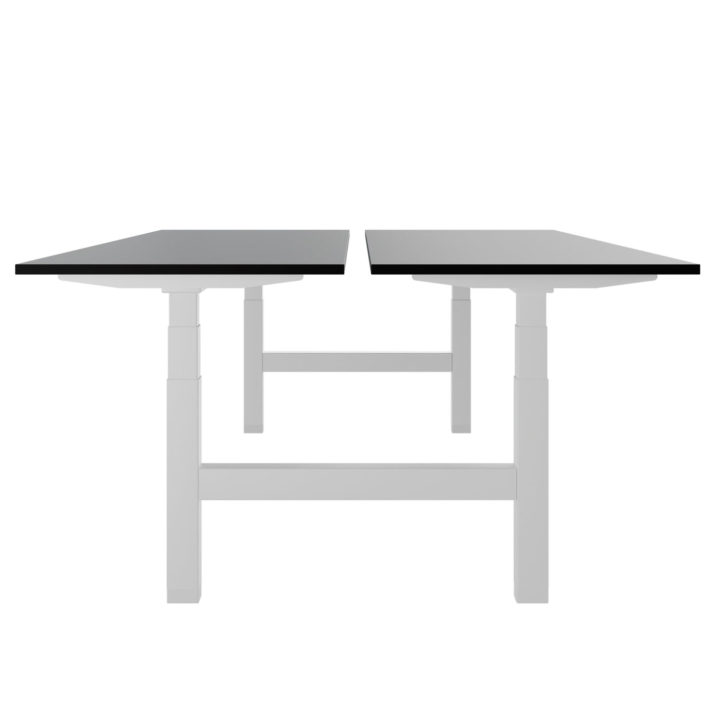 TELDRA Pro Team-Schreibtisch | 1600-1800 mm, elektrisch höhenverstellbar, Linoleum Charcoal