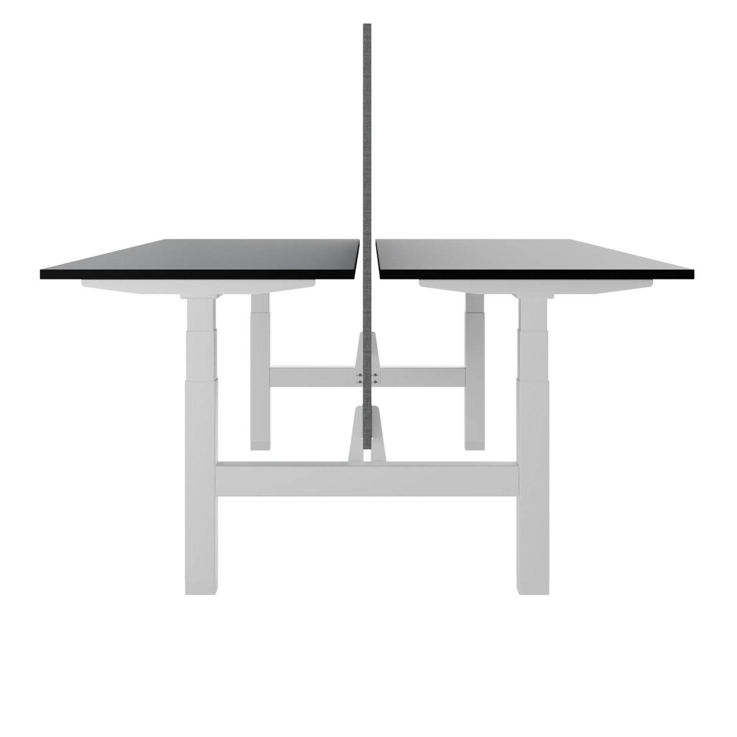 TELDRA Pro Team-Schreibtisch | 1600-1800 mm, elektrisch höhenverstellbar, Linoleum Charcoal