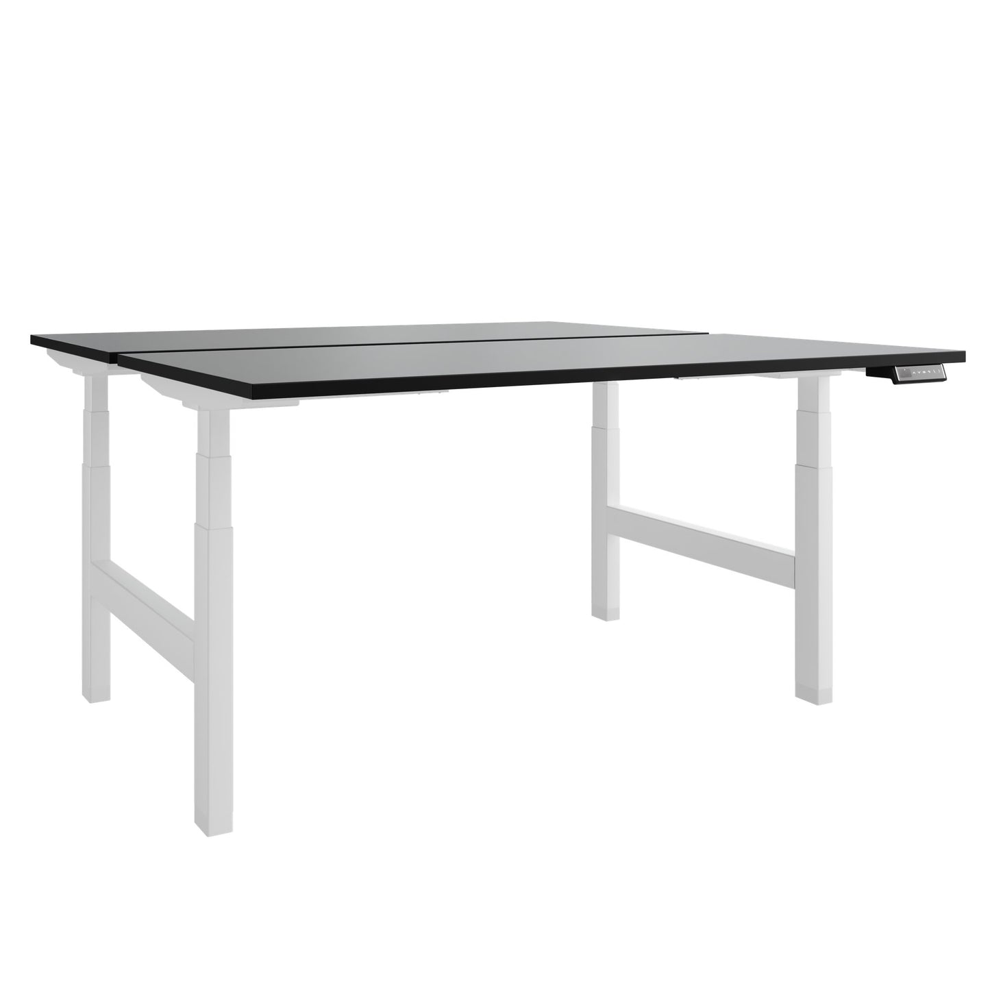 TELDRA Pro Team-Schreibtisch | 1600-1800 mm, elektrisch höhenverstellbar, Linoleum Charcoal