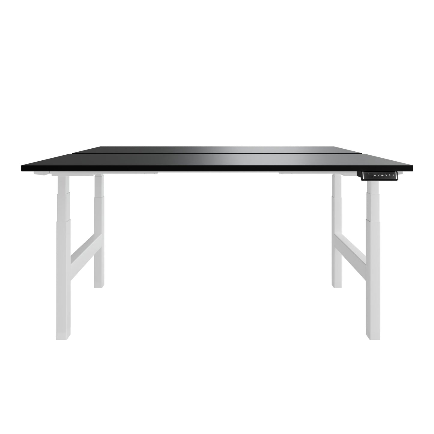 TELDRA Pro Team-Schreibtisch | 1600-1800 mm, elektrisch höhenverstellbar, Linoleum Charcoal