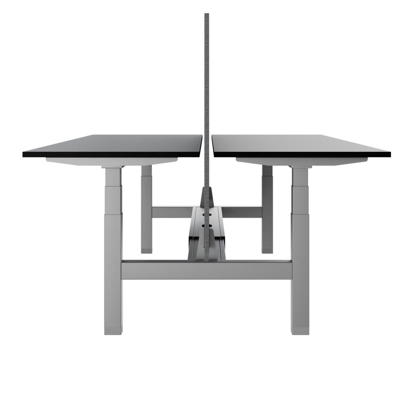 TELDRA Pro Team-Schreibtisch | 1600-1800 mm, elektrisch höhenverstellbar, Linoleum Charcoal