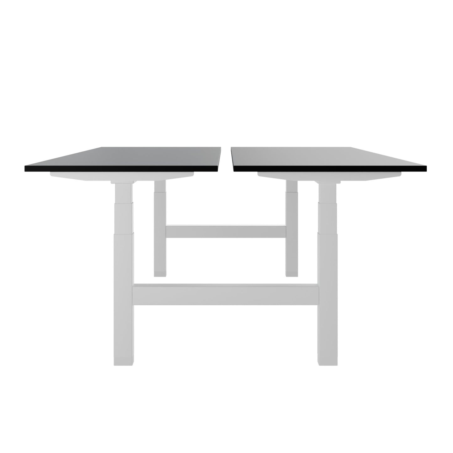 TELDRA Pro Team-Schreibtisch | 1600-1800 mm, elektrisch höhenverstellbar, Linoleum Charcoal