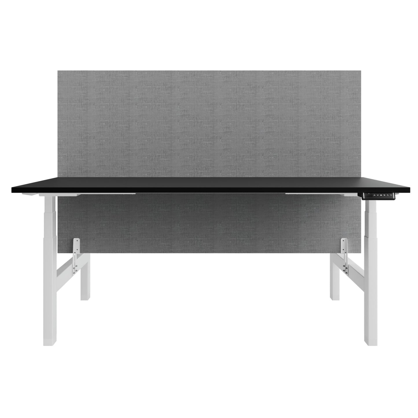 TELDRA Pro Team-Schreibtisch | 1600-1800 mm, elektrisch höhenverstellbar, Linoleum Charcoal